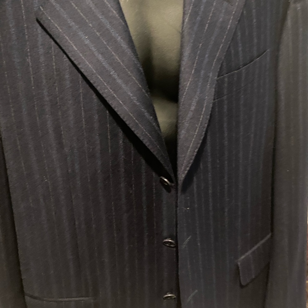 Ermenegildo Zegna Navy Pinstripe Suit